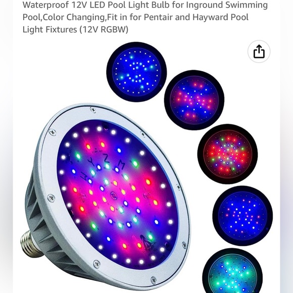 Two (2) - Waterproof 12V 40W LED Color Changing Pool Light Bulbs - Picture 5 of 8